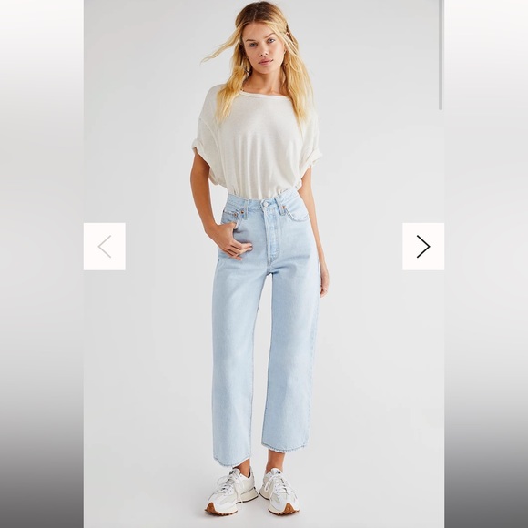 NWT Levi’s 501 Light Wash Ribcage Cropped Ankle Jeans - Picture 6 of 12